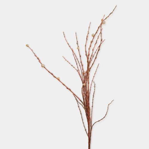 Glossy Pearl Twig Christmas Picks