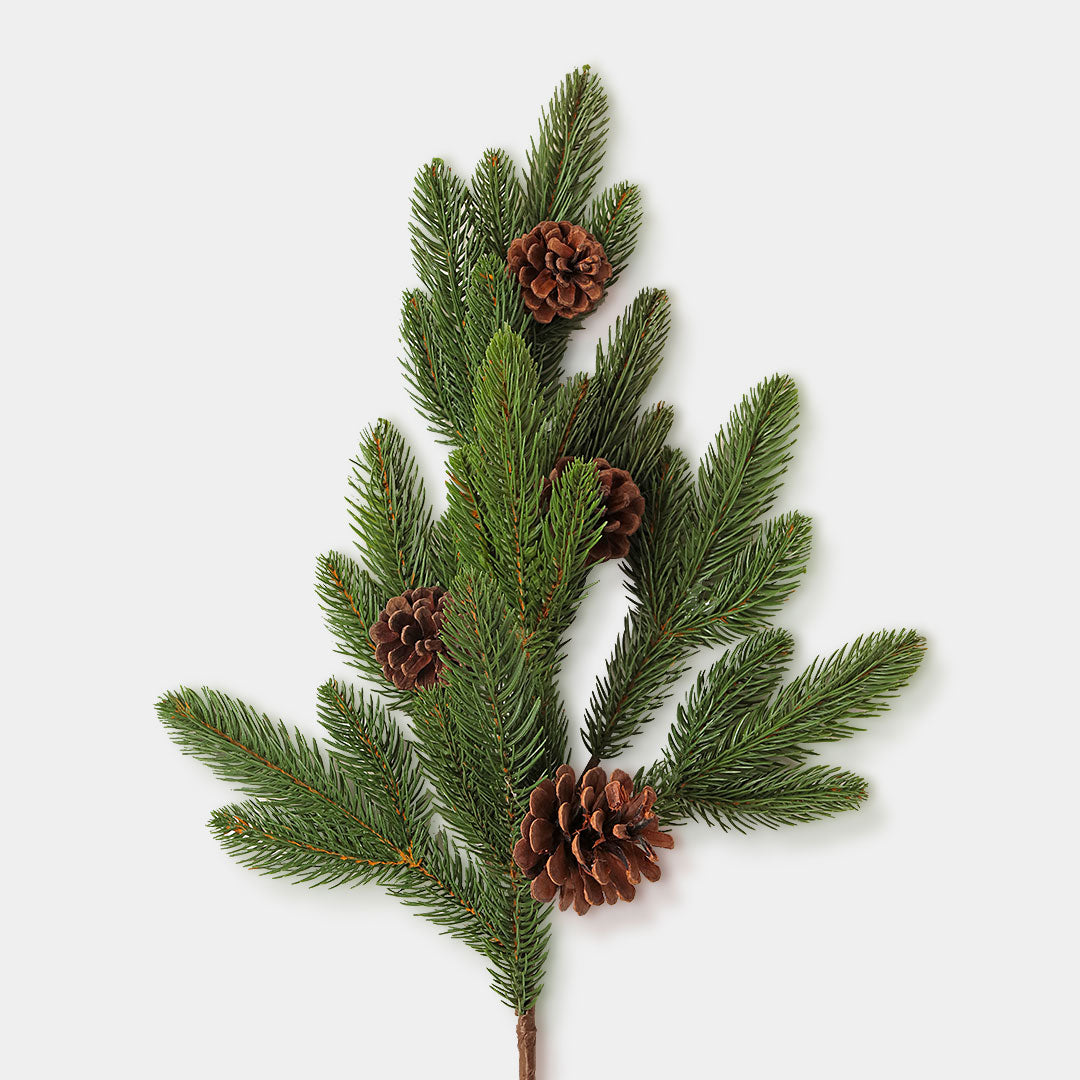 Evergreen Pine Cone Christmas Pick