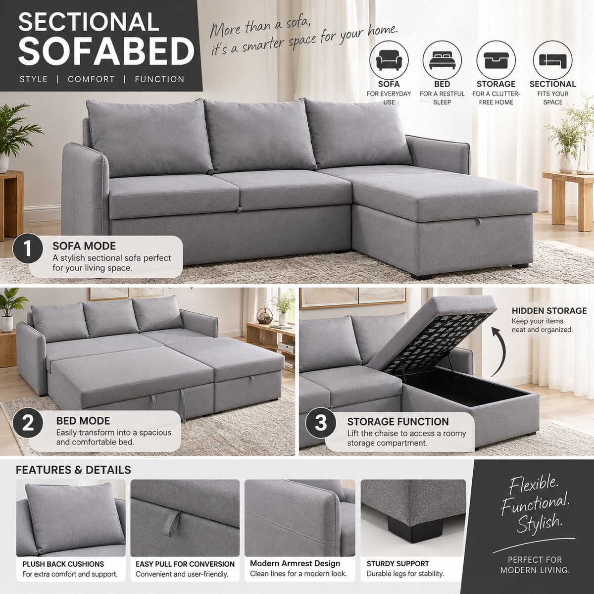 Our Home Cadbury Sectional Sofa