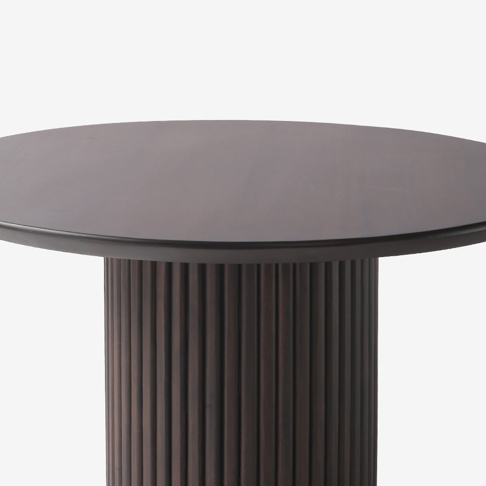 Our Home Forrest 4 Seater Round Ribbed Base Dining Table