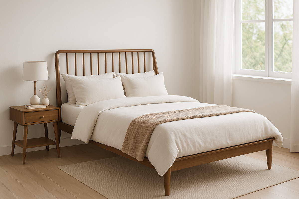 Bundle Fidel Bedframe Queen and Fox Bedside Table