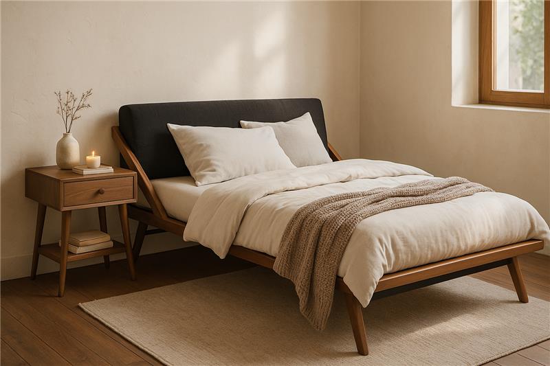 Bundle Figaro Bedframe Queen and Fox Bedside Table