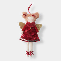 Red Angel Ballerina Ornament