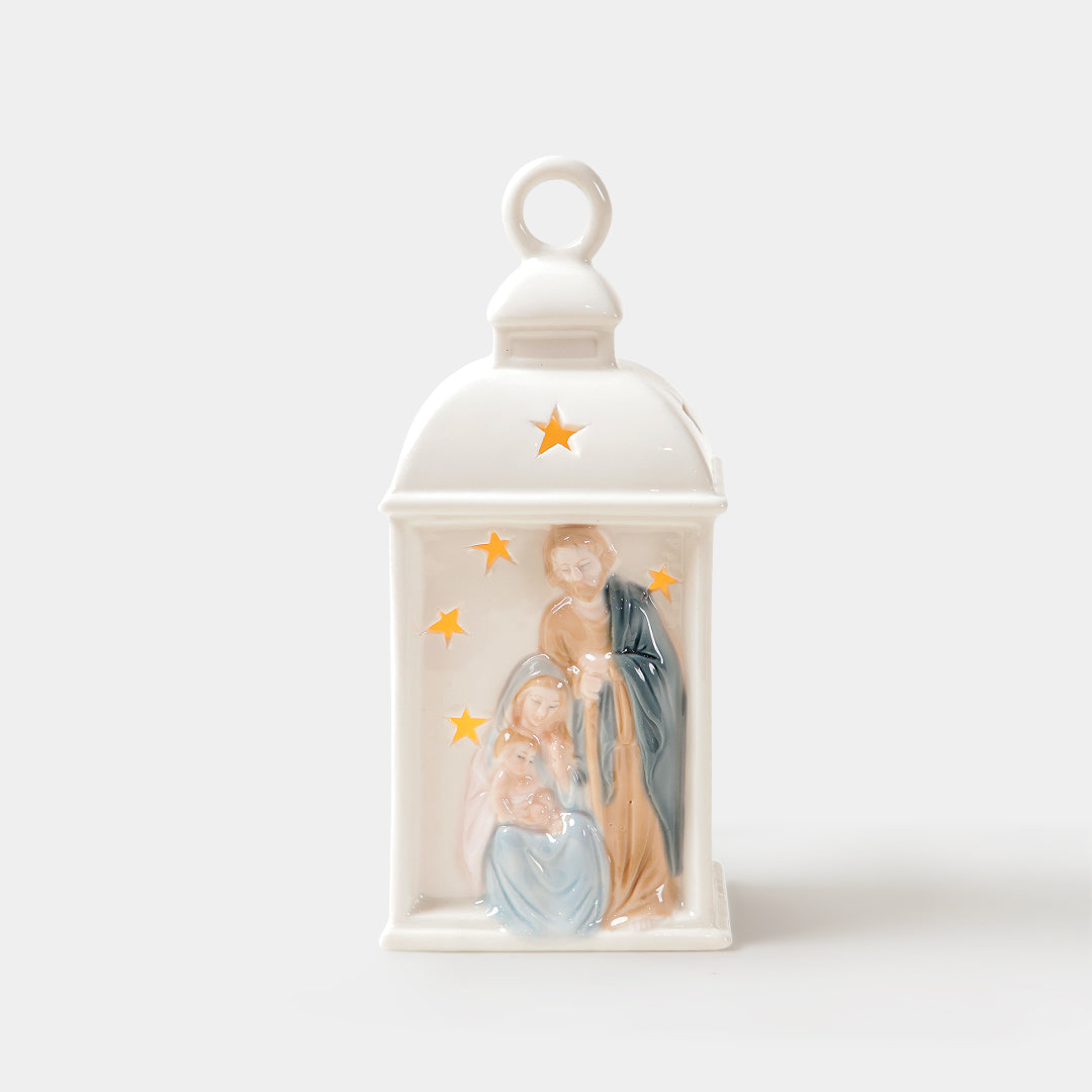 Holy Light Nativity Lantern Décor
