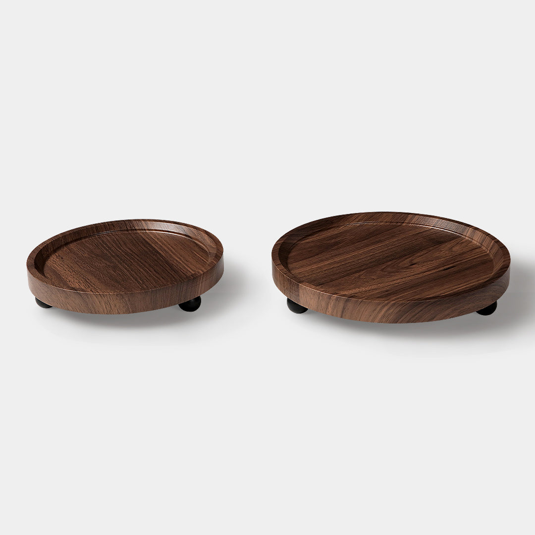 Quadro Wooden Tray Set of 2 Round