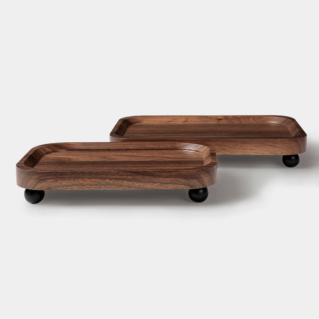 Quadro Wooden Tray Set of 2 Rectangle