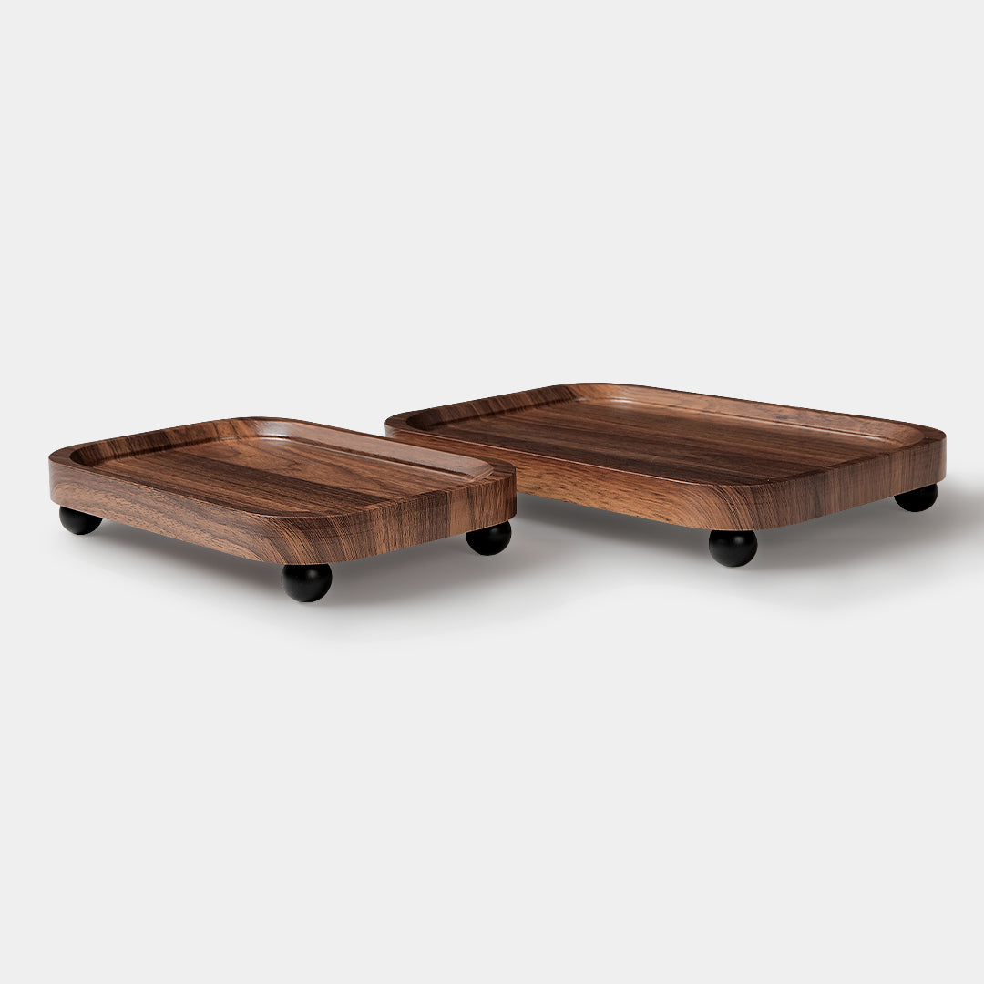 Quadro Wooden Tray Set of 2 Rectangle