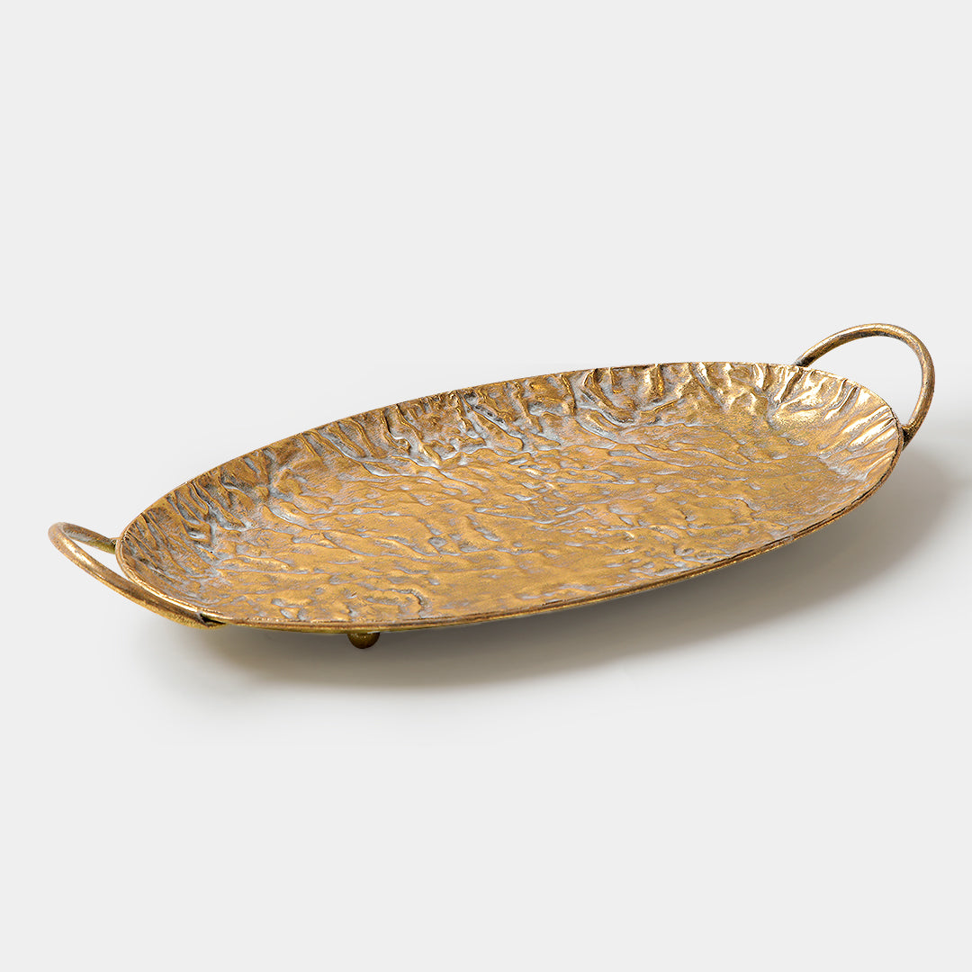 Gold Decorative Oval Tray