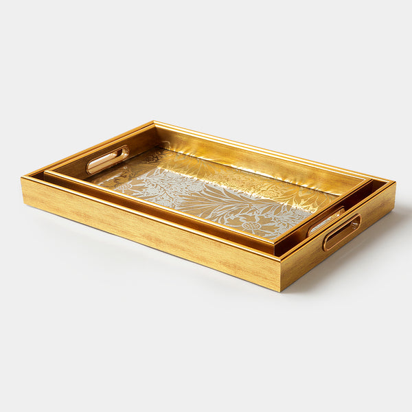 Floral A Decorative Tray Set of 2