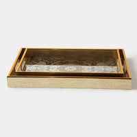 Floral B Decorative Tray Set of 2