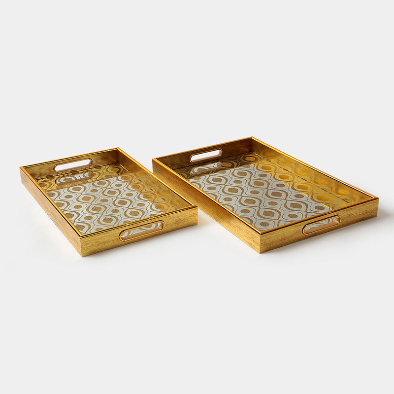 Geometric Decorative Tray Set of 2