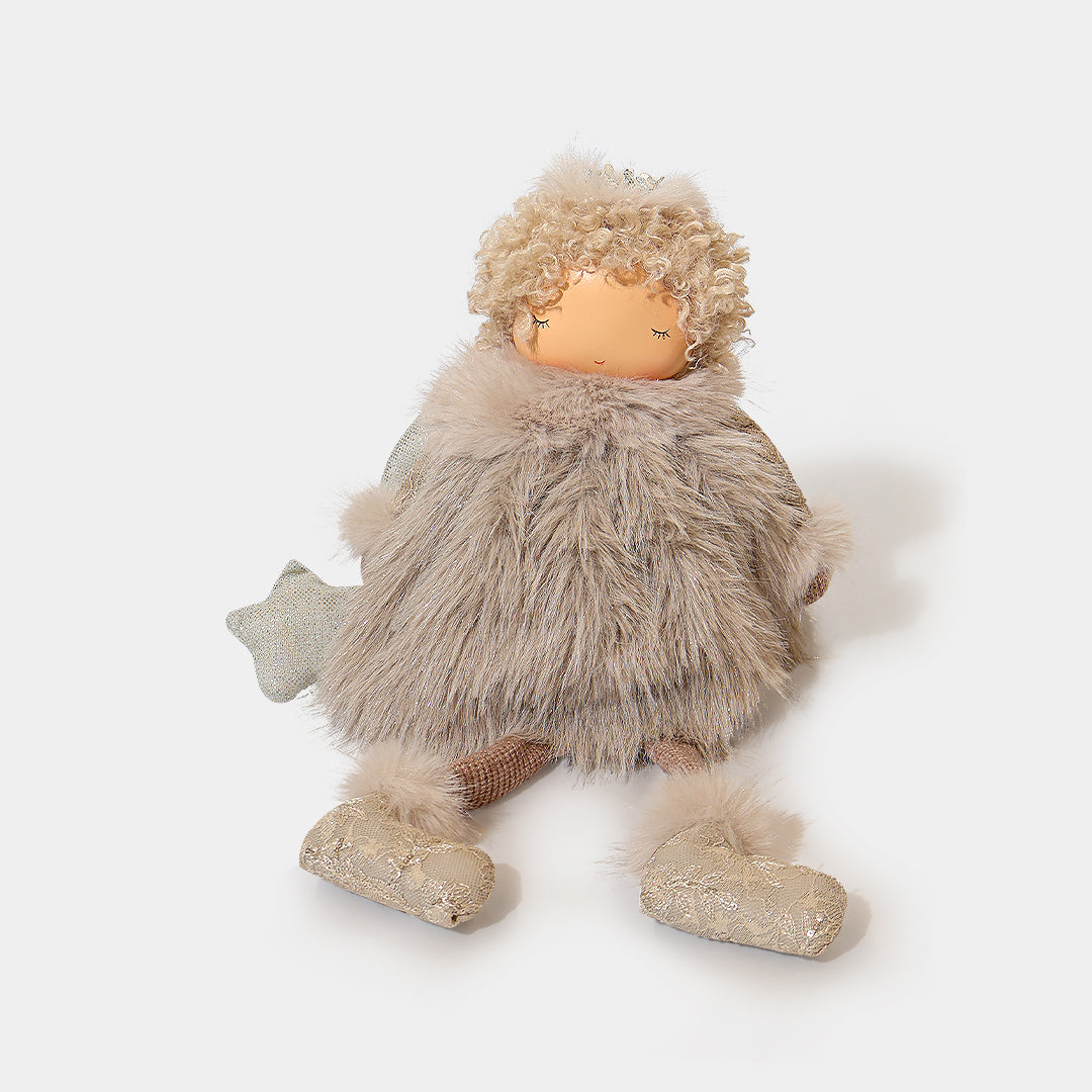 Winter Furry Coat Girl with Star