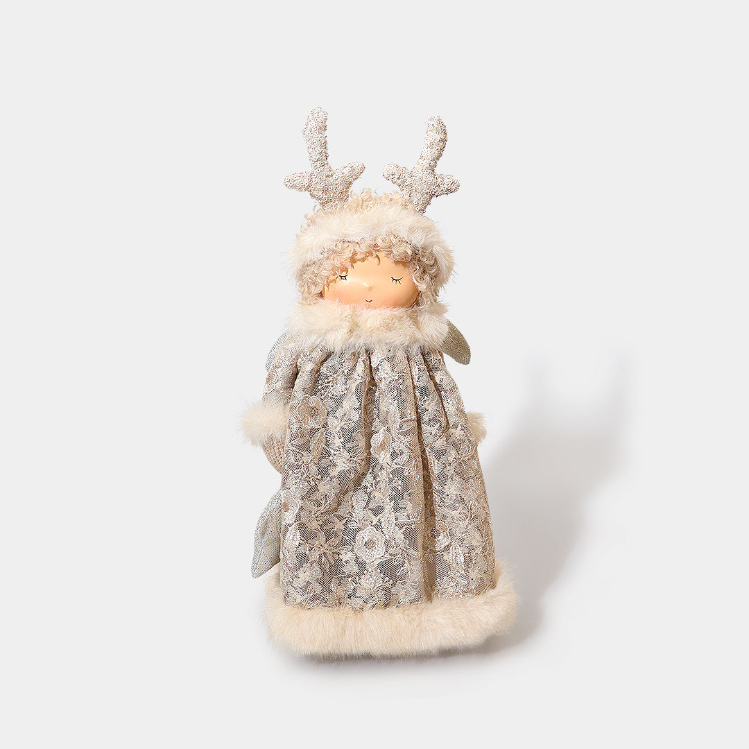 Winter Antler Dress Girl with Star