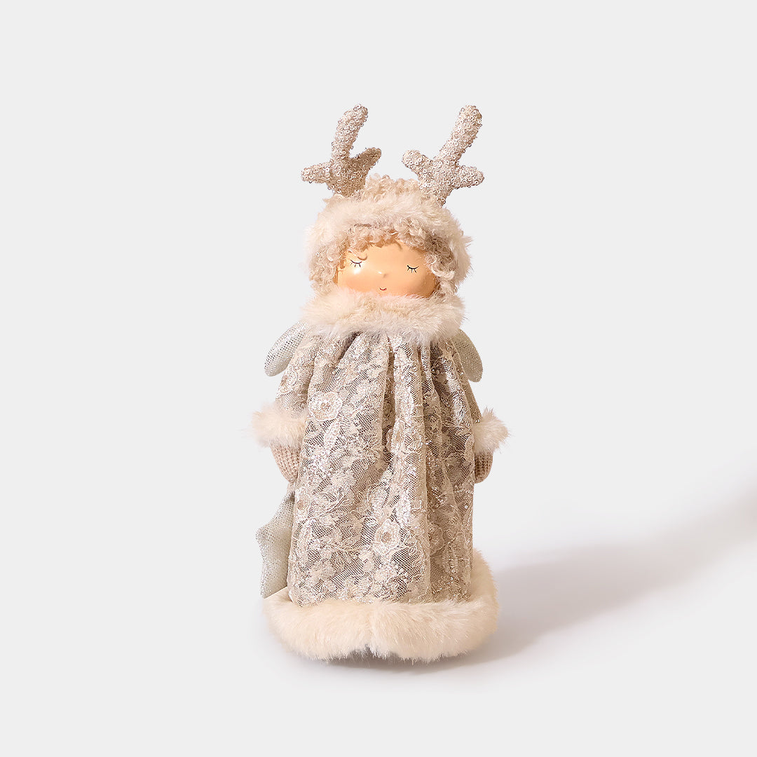 Winter Antler Dress Girl with Star