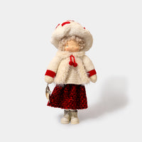 Winter Mushroom Poncho Girl with Star