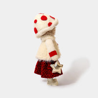 Winter Mushroom Poncho Girl with Star