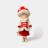 Winter Mushroom Toggle Jacket Girl with Star