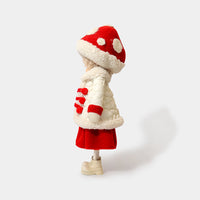 Winter Mushroom Toggle Jacket Girl with Star