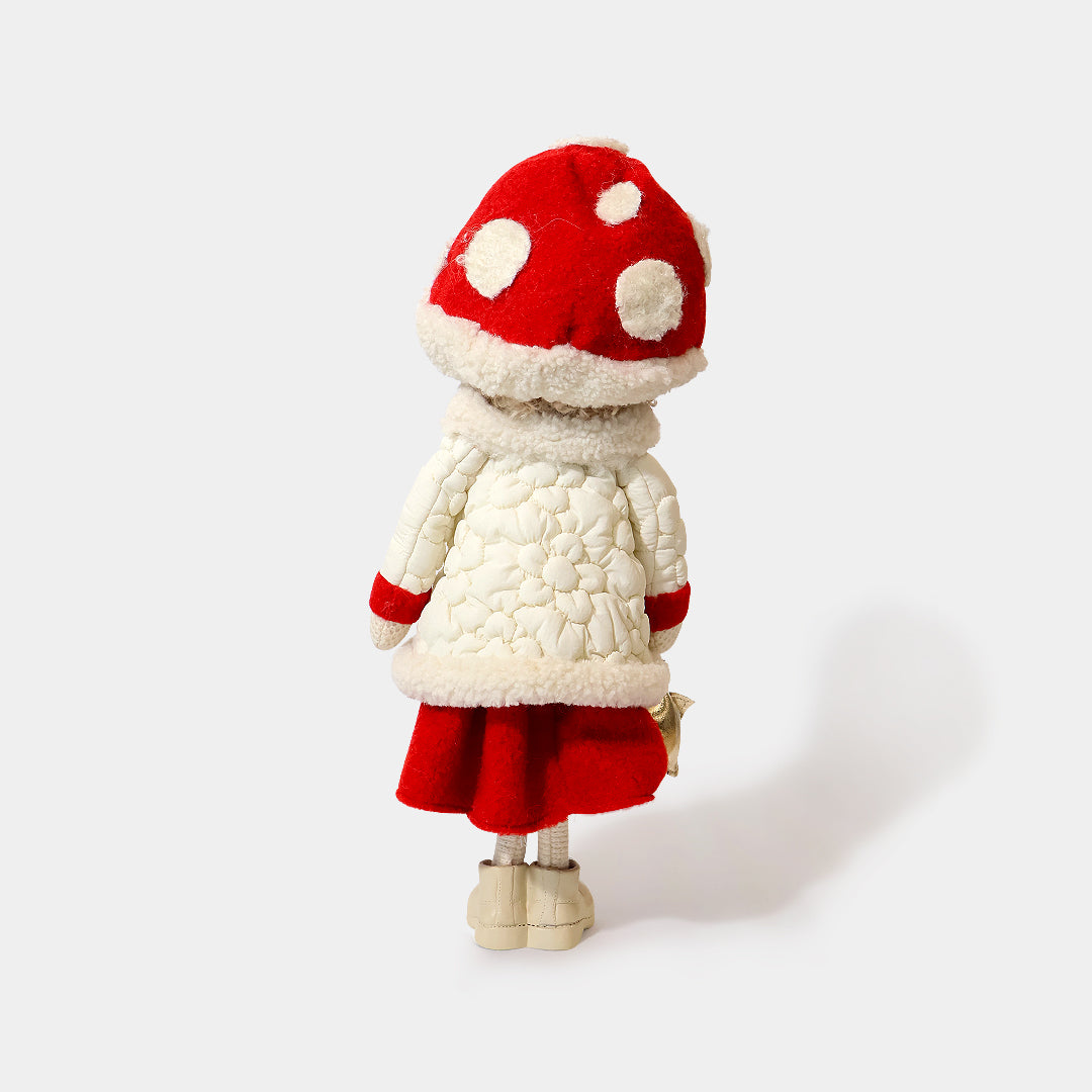 Winter Mushroom Toggle Jacket Girl with Star