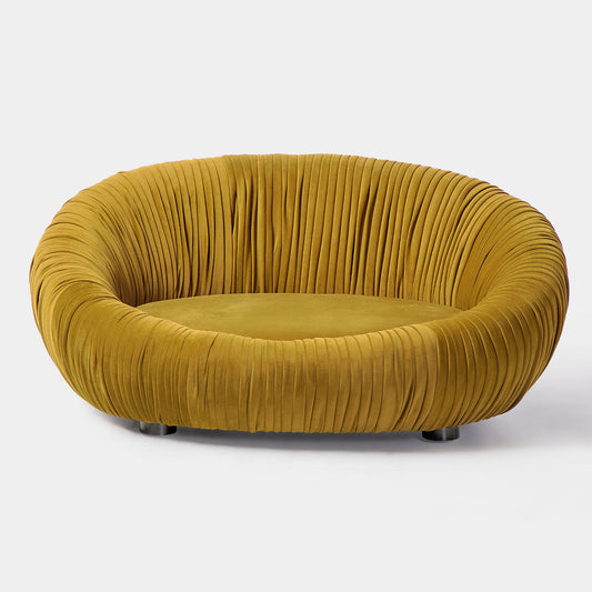 Our Home Francis Libiran Frieze 3 Seater with Pleats Sofa