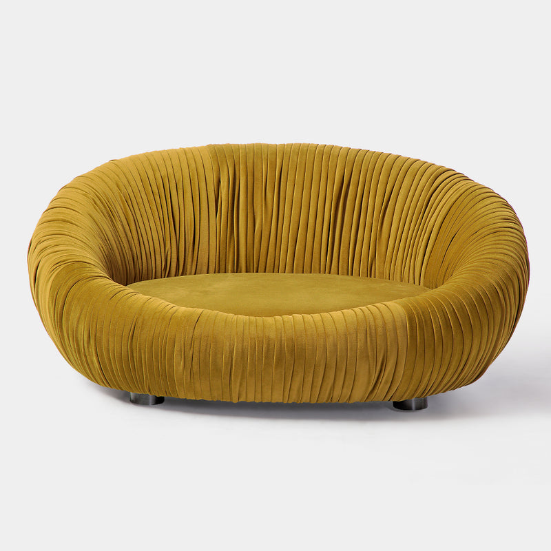 Our Home Francis Libiran Frieze 3 Seater with Pleats Sofa