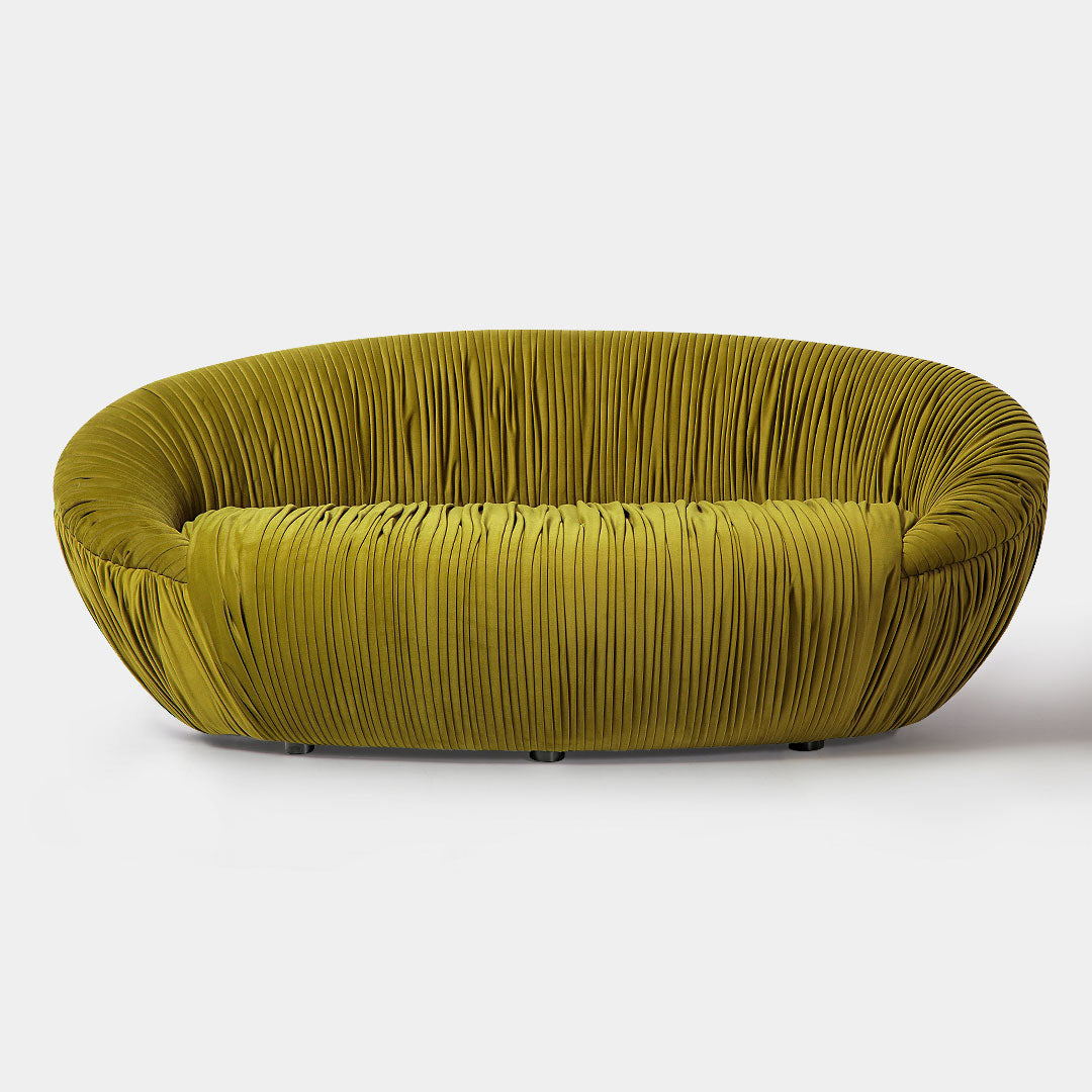 Our Home Francis Libiran Frieze 3 Seater with Pleats Sofa