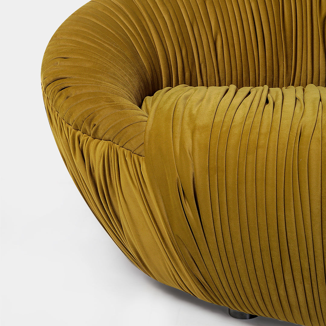 Our Home Francis Libiran Frieze 3 Seater with Pleats Sofa