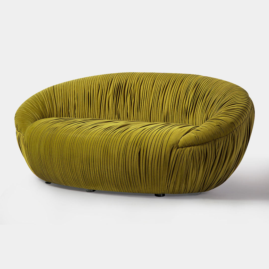 Our Home Francis Libiran Frieze 3 Seater with Pleats Sofa