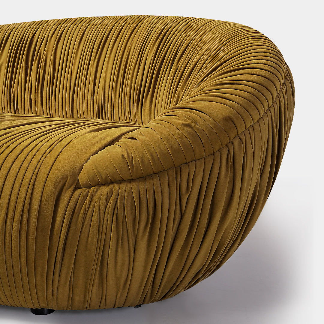 Our Home Francis Libiran Frieze 3 Seater with Pleats Sofa