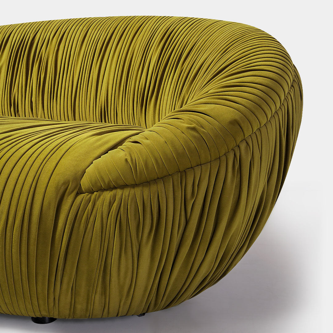 Our Home Francis Libiran Frieze 3 Seater with Pleats Sofa