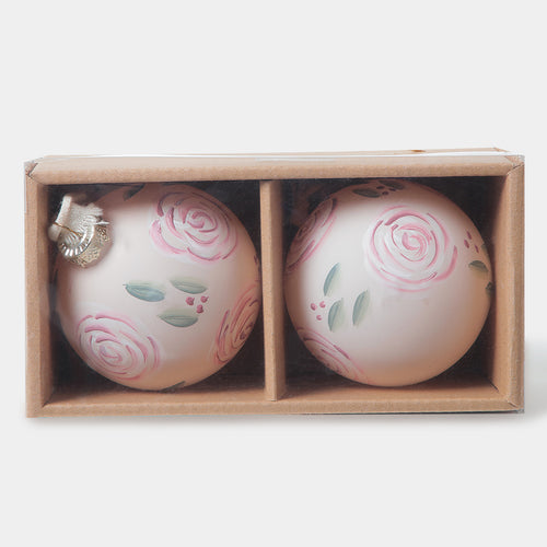 Glass Round Pink Dainty Balls Collection