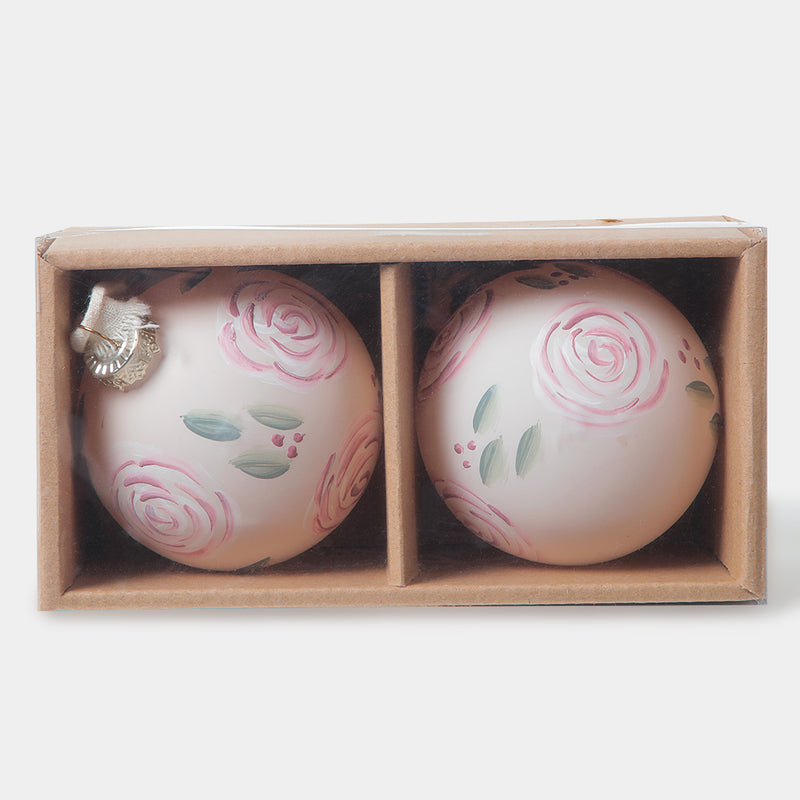 Glass Round Pink Dainty Balls Collection