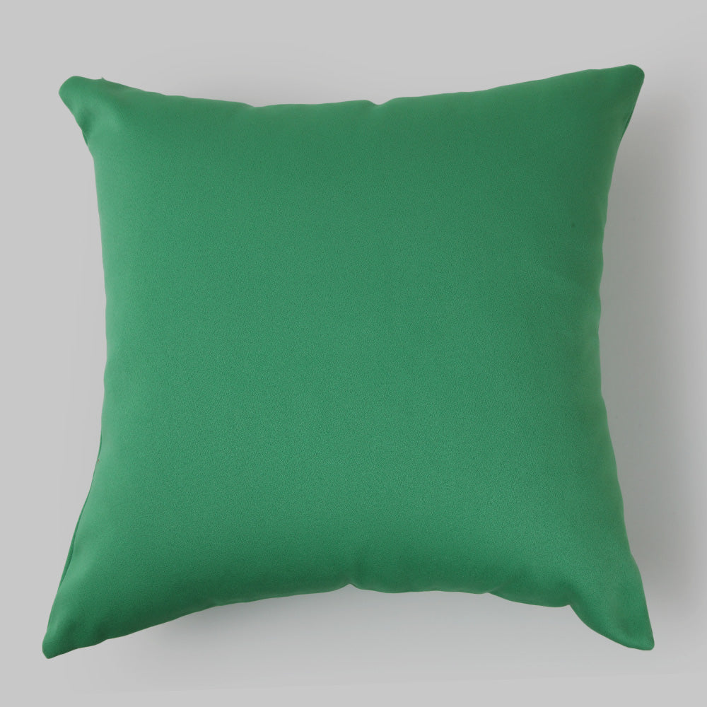 Telas De Mercato Santiago Green Plain Cushion Cover