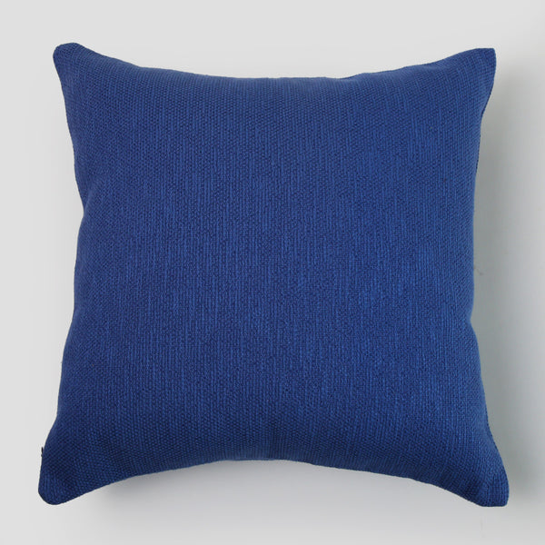 Telas De Mercato Paladro Blue Plain Cushion Cover
