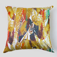 Telas De Mercato Paradis Yellow Printed Cushion Cover