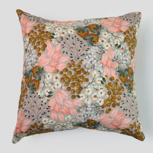 Telas De Mercato Chase Peach Printed Cushion Cover