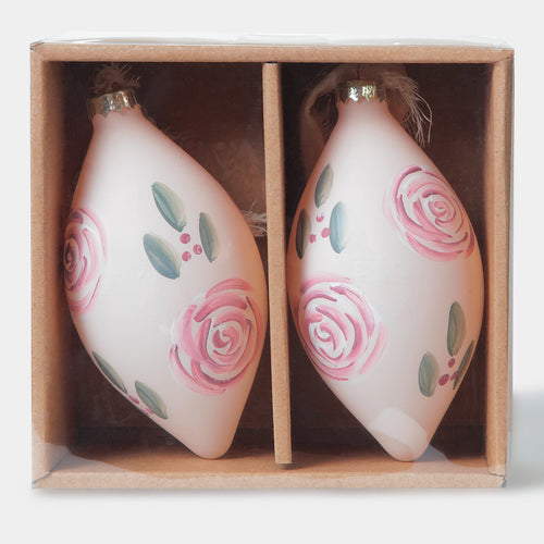 Glass Teardrop Pink Dainty Balls Collection