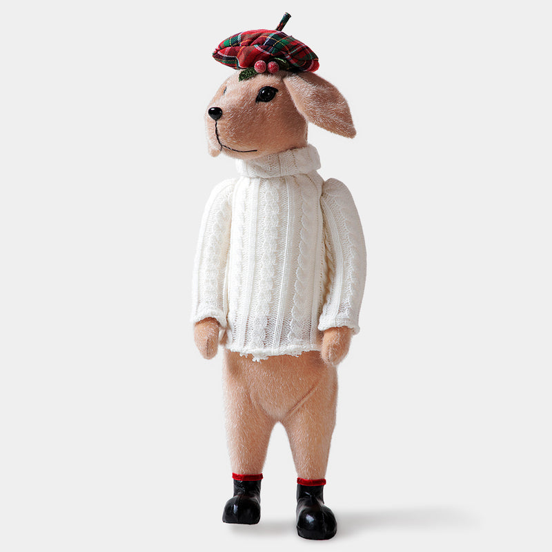 Elegant Male Dog White Sweater Décor from Paws & Claws Collection