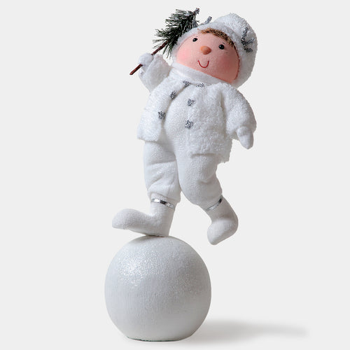 Boy Standing on Snowball from Frosted Friends Collection