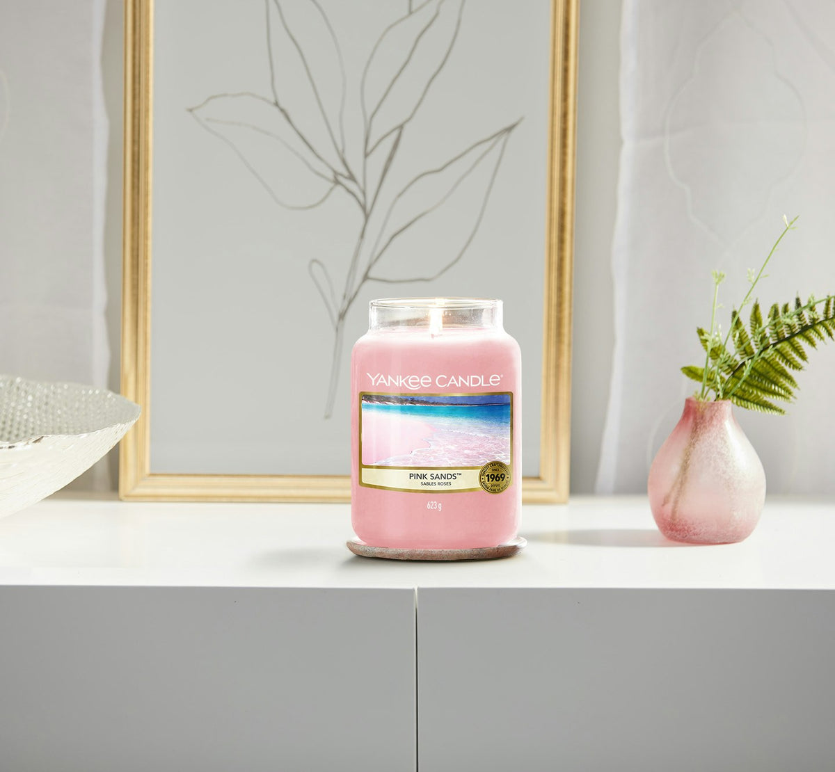 Yankee Pink Sand Candle Jar