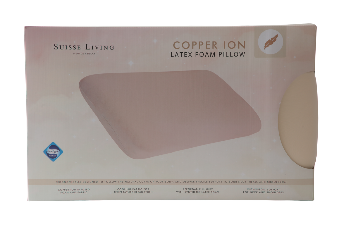 Suisse Living Copper Ion Latex Foam Pillow