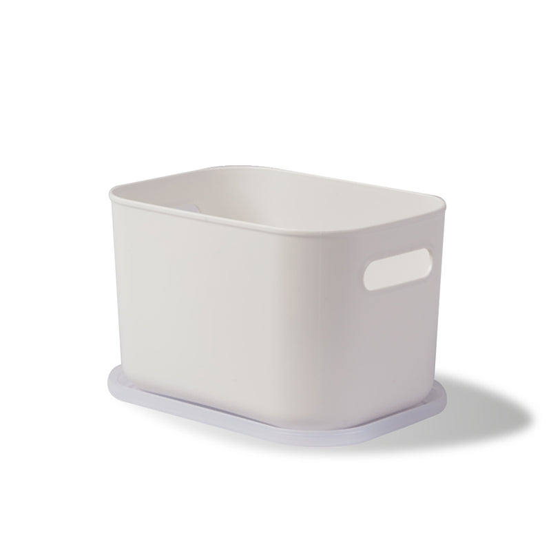 Home IQ Gray Plastic Storage Boxes (6639556755535)
