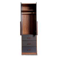 Tidus II Swing Door with Drawers Wardrobe (7586224570609)