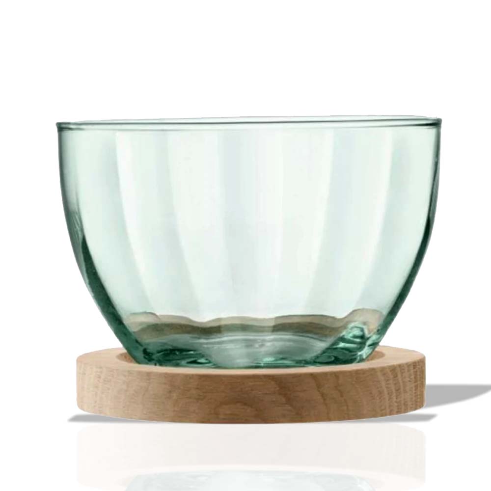 LSA Mia Serving Dish & Oak Base